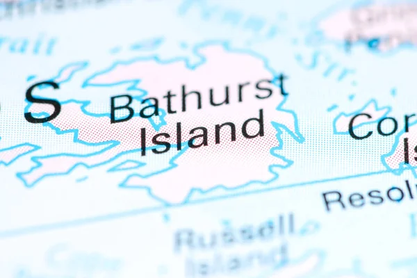 Bathurst Island. Canada on a map — 스톡 사진