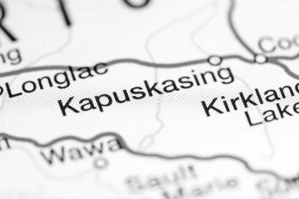 Kapuskasing. Canadá sobre um mapa — Fotografia de Stock