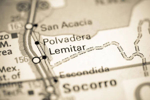 Lemitar. Nouveau Mexique. États-Unis sur une carte — Photo