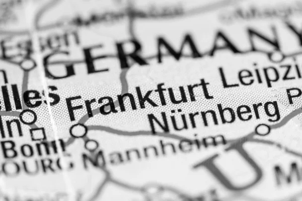 Frankfurt. Alemania en un mapa — Foto de Stock