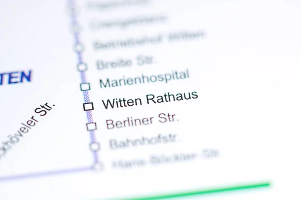 Witten Rathaus Station. Bochum Metro map. — 스톡 사진