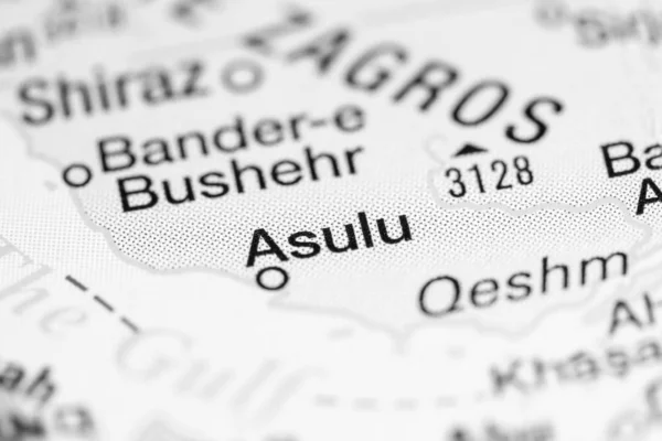 Asulu, Iran on a map — Stock Photo, Image