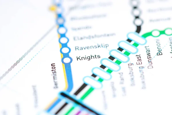 Knights Station. Johannesburg Metro map.