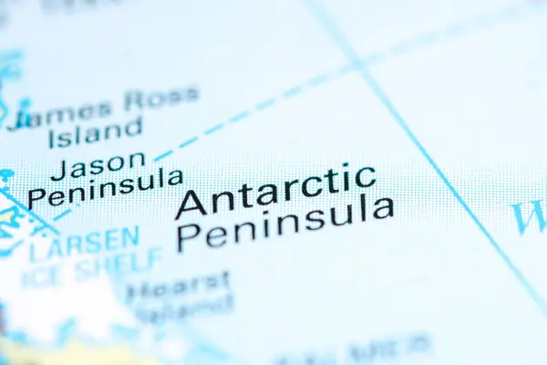 Península Antártica. Antártida en un mapa — Foto de Stock