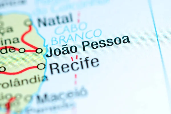 Joao Pessoa. Brazil on a map — 스톡 사진