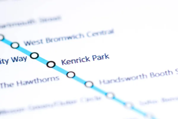 Kenrick Park Station. Birmingham Metro map. — Stock Photo, Image
