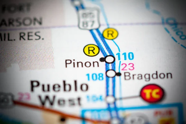 Pinon. Colorado. EEUU en un mapa — Foto de Stock