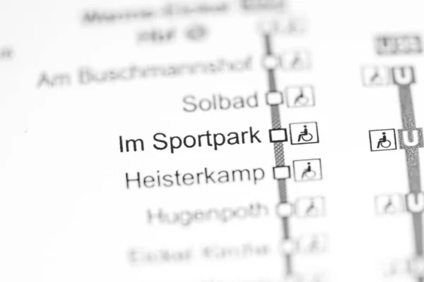 Sportpark Állomás vagyok. Bochum metrótérkép. — Stock Fotó