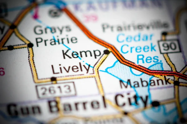 Kemp vagyok. Texasban. Usa térképen — Stock Fotó