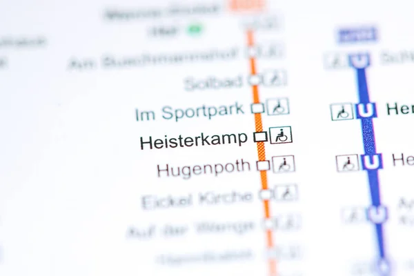 Heisterkamp Állomás. Bochum metrótérkép. — Stock Fotó