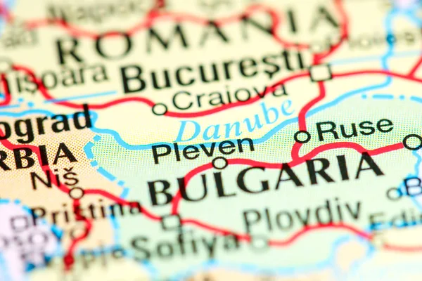 Pleven, Bulgária az interaktív térképen — Stock Fotó