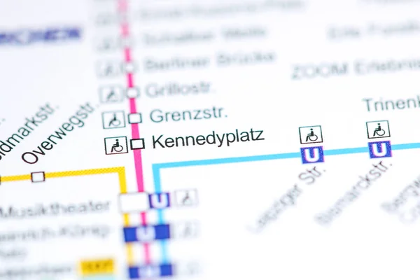 卡迪普拉斯车站 Bochum Metro map. — 图库照片