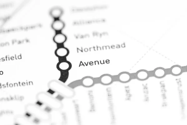 Estación Avenue. Mapa del metro de Johannesburgo . — Foto de Stock