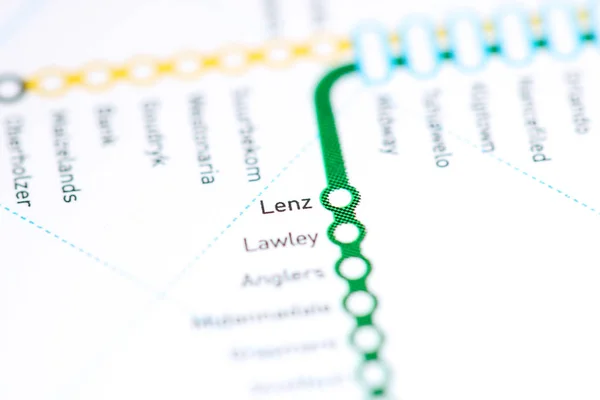 Lenz Station. Carte du métro de Johannesburg . — Photo