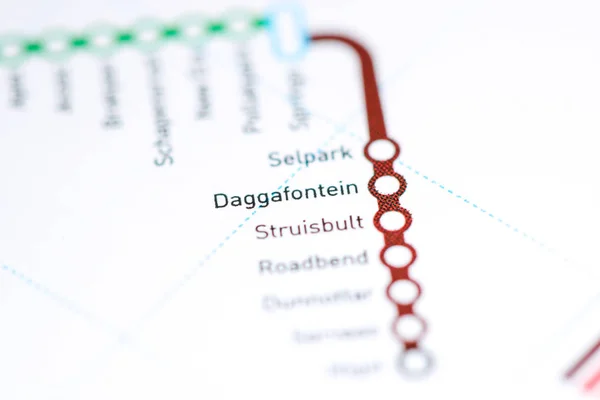 Daggafontein Station. Johannesburg Metro map.