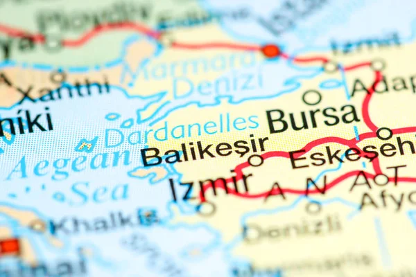 Balikesir, Τουρκία στο χάρτη — Φωτογραφία Αρχείου