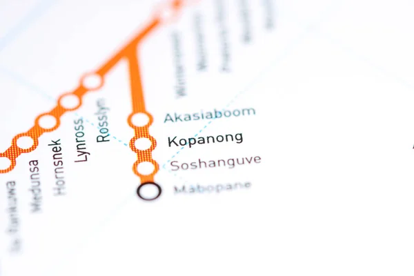 Kopanong Station. Johannesburg Metro map.