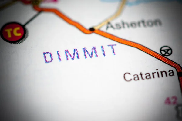 Dimmit. Texas. USA on a map — 스톡 사진