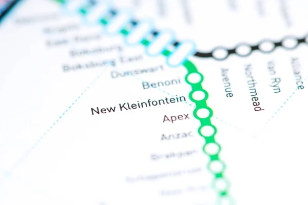 Nouvelle station Kleinfontein. Carte du métro de Johannesburg . — Photo