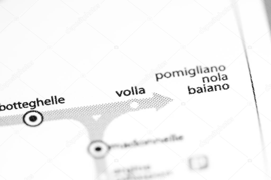 Volla Station. Naples Metro map.
