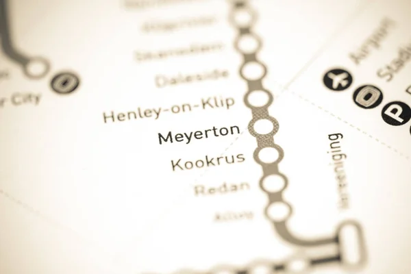 メイアトン駅ヨハネスブルグ・メトロ地図. — ストック写真