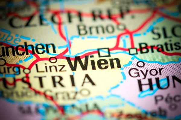 Wien, Austria on a map