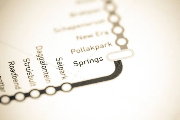 Springs Station. Johannesburg Metro map. — 스톡 사진