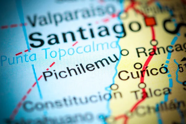 Pichilemu. Chile on a map — 스톡 사진