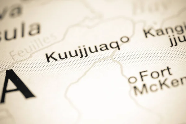 Kuujjuaq. Canada on a map — Stock fotografie