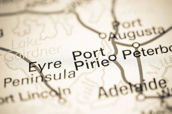 Πορτ Πίρυ. Αυστραλία σε χάρτη — Φωτογραφία Αρχείου