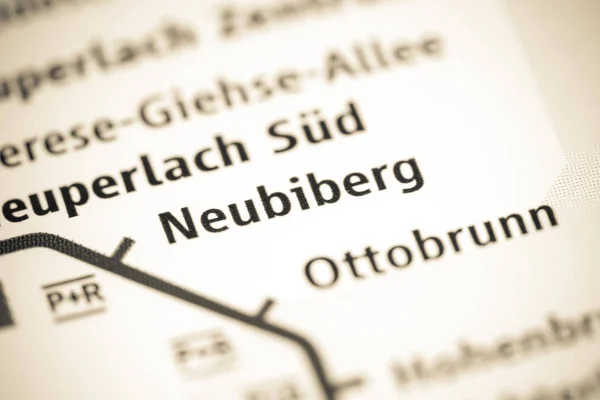 Neubiberg Station. Munich Metro map. — 스톡 사진
