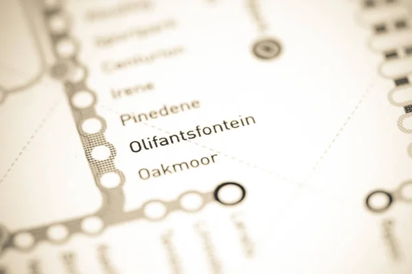 Olifantsfontein Station. Johannesburg Metro map.