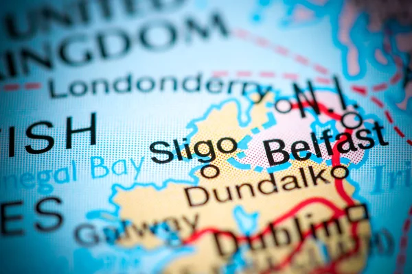 スライゴ地図上のアイルランド共和国 — ストック写真