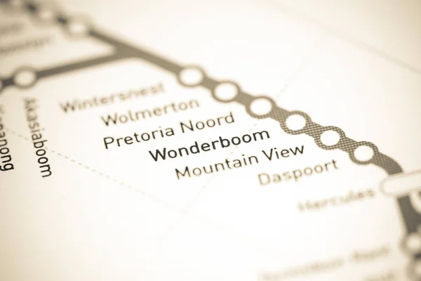 Wonderboom Station. Johannesburg Metro map.