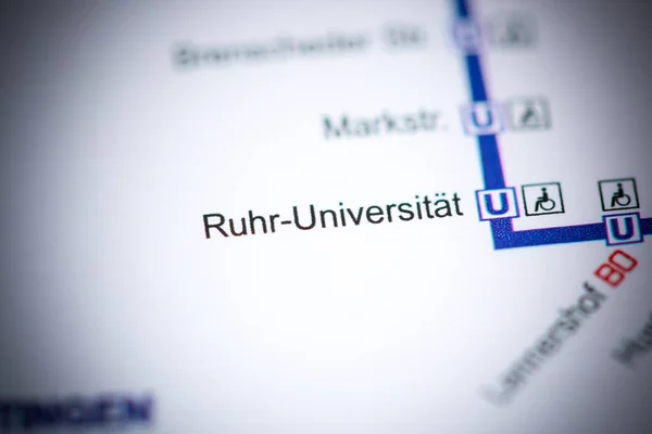 Ruhr Universitat Station. Bochum Metro map. — Stock Photo, Image
