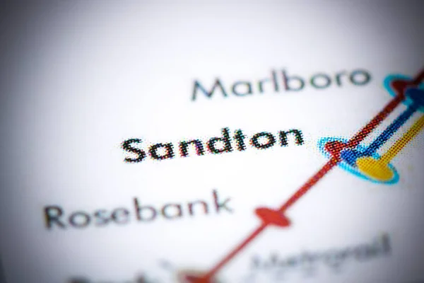 Estação Sandton. Mapa do metro de Joanesburgo . — Fotografia de Stock