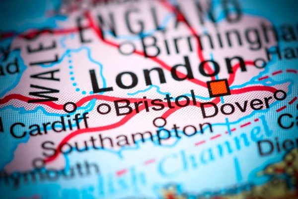 Bristol. United Kingdom on a map — 스톡 사진