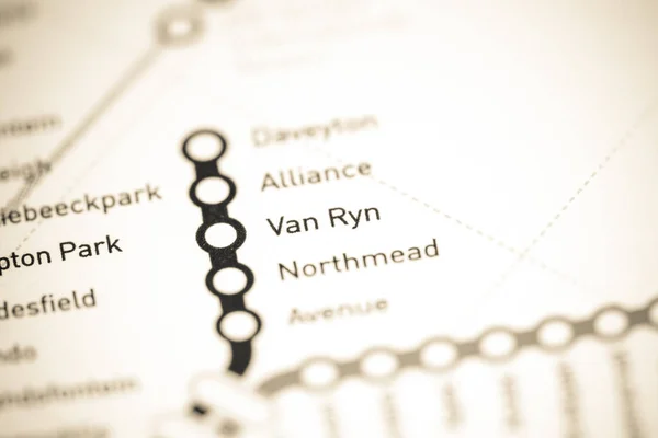 Van Ryn Station. Johannesburg Metro map. — Stockfoto