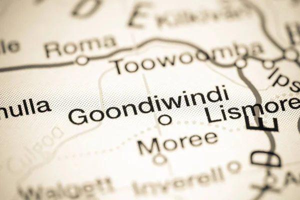 Goondiwindi. Australia on a map — Stock Photo, Image