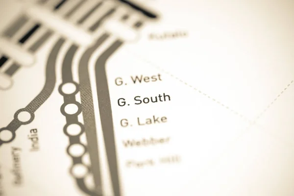 G. Estación Sur. Mapa del metro de Johannesburgo . — Foto de Stock