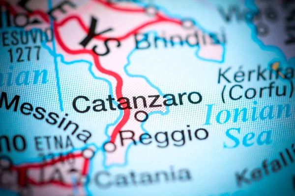 Catanzaro. Italy on a map — 스톡 사진