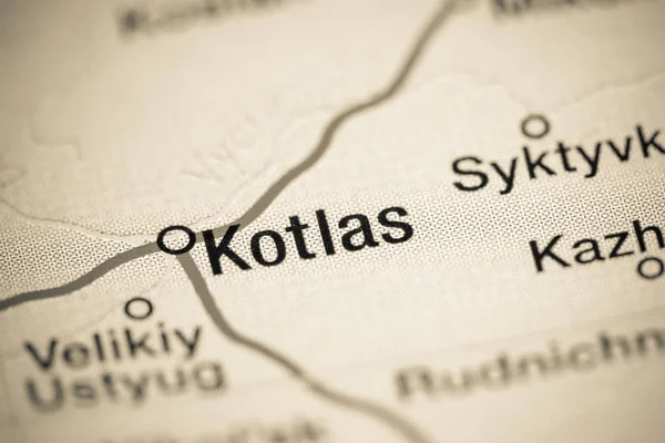 Kotlas, Rusia en un mapa — Foto de Stock