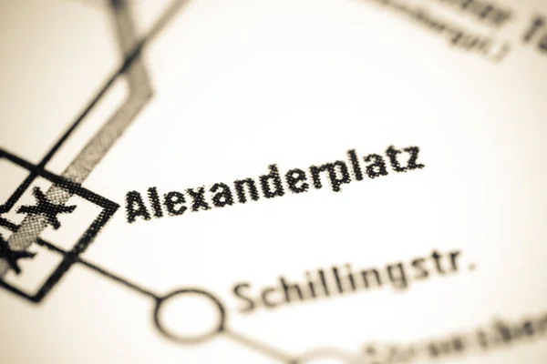 Alexanderplatz Station. Berlin Metro map. — 스톡 사진