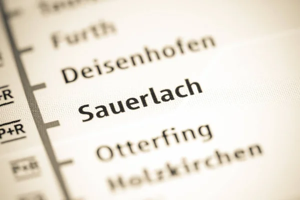 Stanice Sauerlach. Mnichov Metro map. — Stock fotografie