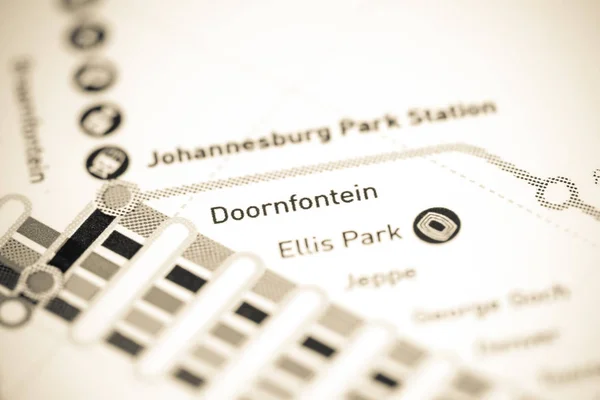Doornfontein Station. Johannesburg Metro map.