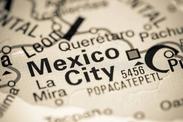 Πόλη του Μεξικού. Μεξικό σε χάρτη — Φωτογραφία Αρχείου