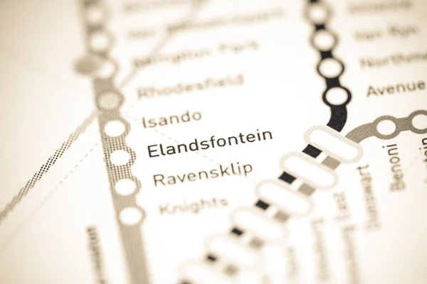 Elandsfontein车站 约翰内斯堡地铁图. — 图库照片
