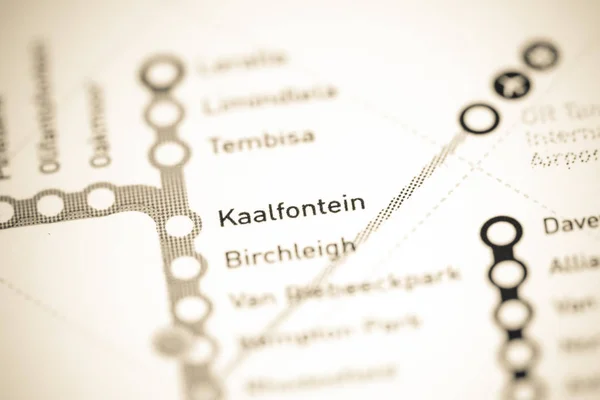 Kaalfontein车站 约翰内斯堡地铁图. — 图库照片