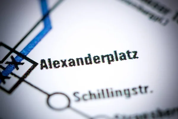 Estación Alexanderplatz. Mapa del metro de Berlín . — Foto de Stock