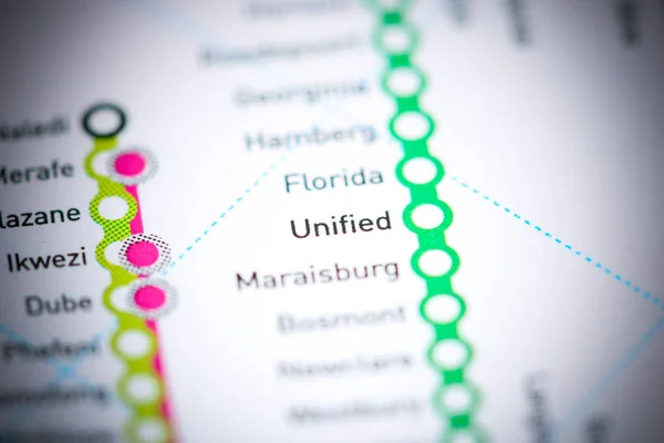 Estación Unificada. Mapa del metro de Johannesburgo . —  Fotos de Stock